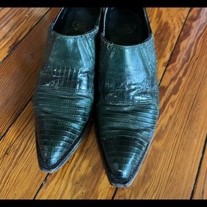 Nocona green lizard booties